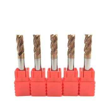 HOT-5PCS 6mm 4 Flute Carbide Endmills CNC Milling Cutter Milling Slotting Profiling Face Mill Spiral Bits