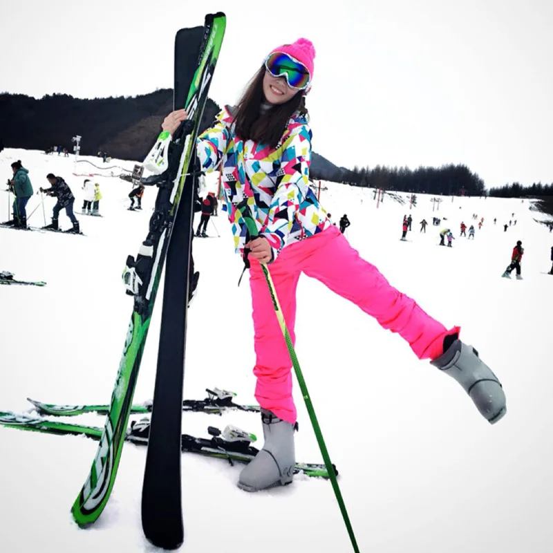 Лыжная куртка для женщин лыжный костюм высокого качества зимняя женская и штаны