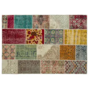 Handmade Natural Vintage Patchwork Area Rug 160x230 Cm-5'3''X7'7'' 
Handmade Natural Vintage Patchwork Area Rug 160x230 Cm-5'3''X7'7''