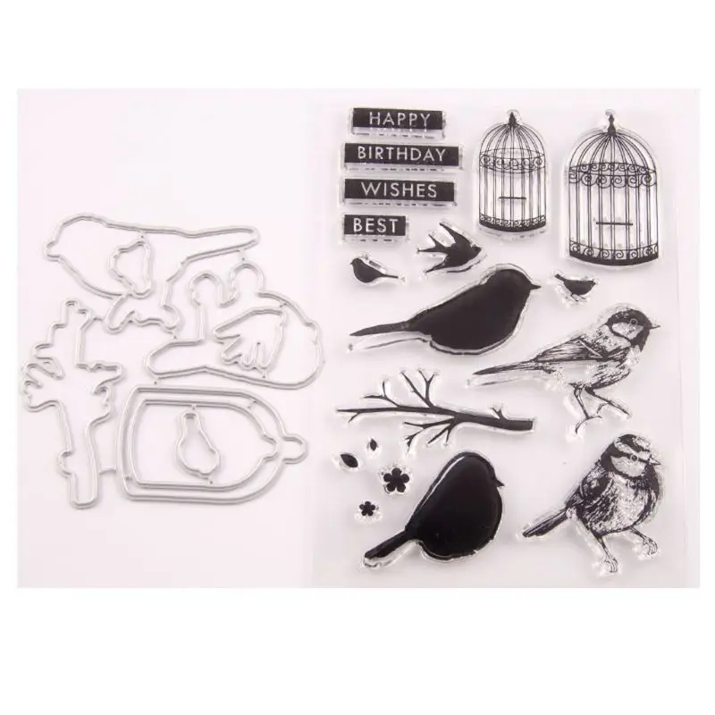 Bird Bird Cage Seal Stamp With Cutting Dies Stencil Set DIY Scrapbooking Embossing Photo Album Decorative Paper Card Craft Art
Bird Bird Cage Seal Stamp With Cutting Dies Stencil Set DIY Scrapbooking Embossing Photo Album Decorative Paper Card Craft Art
