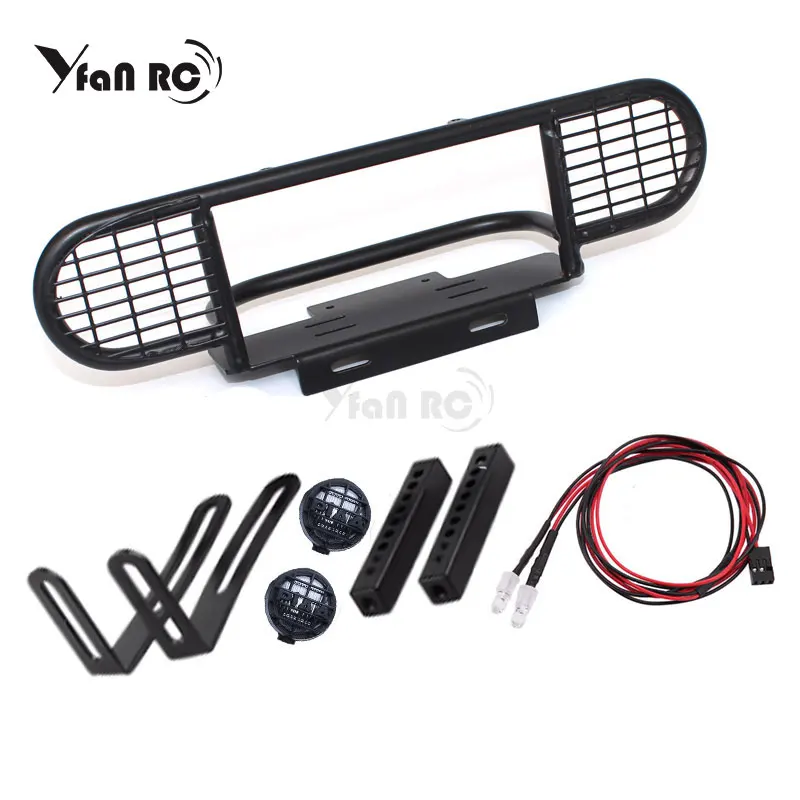1/10 RC Car Simulated Climbing Vehicle Metal Front Camel Trophy Bumper with Led Light for 1/10 RC Crawler TRX4 D90 D110
1/10 RC Car Simulated Climbing Vehicle Metal Front Camel Trophy Bumper with Led Light for 1/10 RC Crawler TRX4 D90 D110
