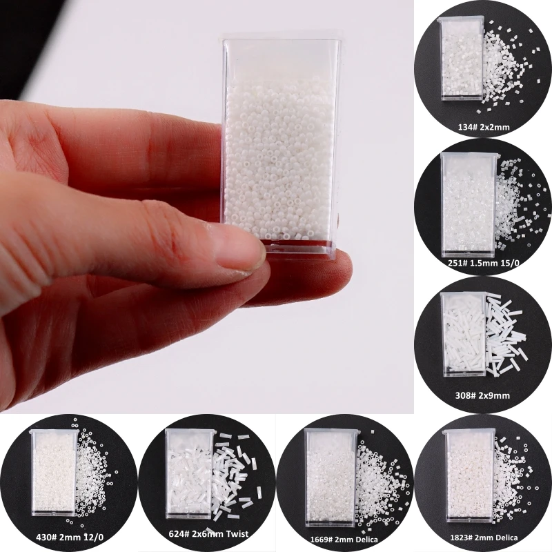 1 Box White Series Glass Seed Beads Bugles Tube Multi Size Delica Spacer Bead For DIY Wedding Craft Garments Decoration Material
1 Box White Series Glass Seed Beads Bugles Tube Multi Size Delica Spacer Bead For DIY Wedding Craft Garments Decoration Material