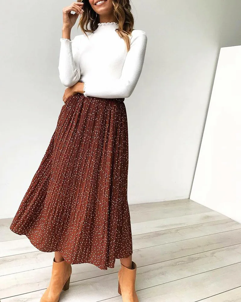 Summer Casual Chiffon Print Pockets High Waist Pleated Maxi Skirt Womens Long Skirts For Women Hab6f3ef21fdb42b3ae2d65ed0900065ch - Summer Casual Chiffon Print Pockets High Waist Pleated Maxi Skirt Womens Long Skirts For Women