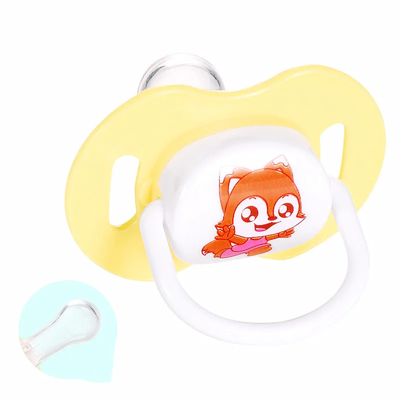 1@#1Pcs Nipples Cartoon Sleeping Soft Silicone Pacifiers Pattern Random Blue Nipple Newborn Babys Baby | Мать и ребенок