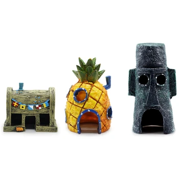 Aquarium Spongebob House Decoration Fish Tank Rock Cave Decor Sponge Bob Acuarios Ornament Fish Shrime Hiding Decorative Marbles 
Aquarium Spongebob House Decoration Fish Tank Rock Cave Decor Sponge Bob Acuarios Ornament Fish Shrime Hiding Decorative Marbles