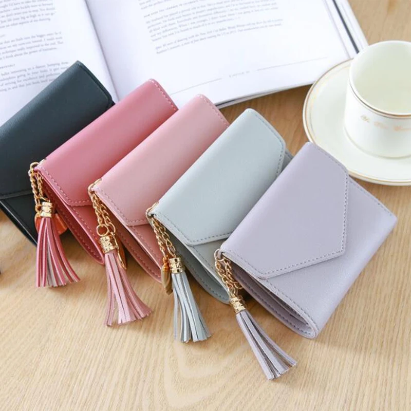 Women Simple Short Wallet Tassel Coin Purse Card Holders Multi-card Position Female Wallet Small Card Cash Holder Femme
Women Simple Short Wallet Tassel Coin Purse Card Holders Multi-card Position Female Wallet Small Card Cash Holder Femme