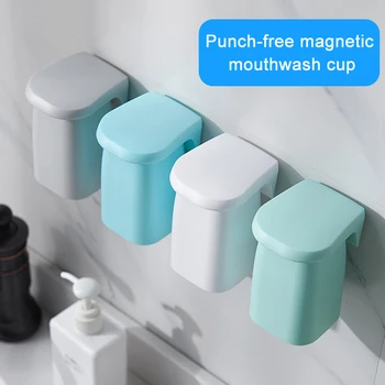 Bathroom Magnetic Suction Mouthwash Cup Wall-mounted Plastic Drain Shelf Holder Tooth Brushing Cups Household H88F
Bathroom Magnetic Suction Mouthwash Cup Wall-mounted Plastic Drain Shelf Holder Tooth Brushing Cups Household H88F
