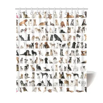 Animal Dog Waterproof Shower Curtain Decor, Various Puppy Dogs Fabric Bathroom Set with Hooks, 72(Wide) x 84(Height) Inches
Animal Dog Waterproof Shower Curtain Decor, Various Puppy Dogs Fabric Bathroom Set with Hooks, 72(Wide) x 84(Height) Inches