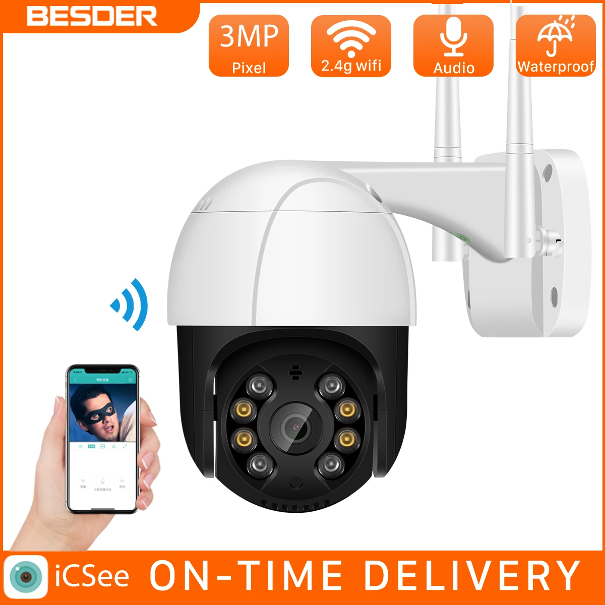 BESDER 3MP 2MP PTZ Wi-Fi Camera Artificial Intelligence Human Motion Detection Waterproof Ip Camera 2-Way Audio IR Night Vision
BESDER 3MP 2MP PTZ Wi-Fi Camera Artificial Intelligence Human Motion Detection Waterproof Ip Camera 2-Way Audio IR Night Vision