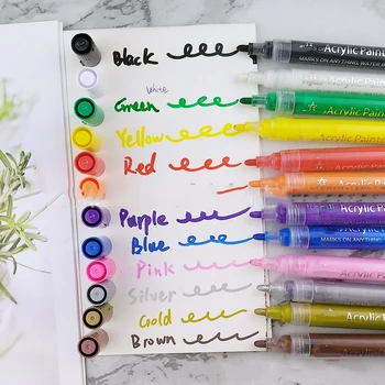Fast Drying Graffiti Marking Pen 12pcs Acrylic Paint Marker Pens Set For Pebble Rock Painting Scrapbooking Ceramic
Fast Drying Graffiti Marking Pen 12pcs Acrylic Paint Marker Pens Set For Pebble Rock Painting Scrapbooking Ceramic