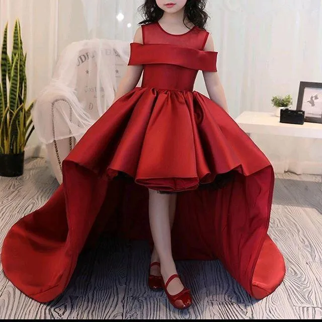 Lovely Red Flower Girls Dresses 2019 Jewel Stain Hi-Lo Sweep Train Girls Pageant Dresses Formal Party Gowns Communion Dresses
Lovely Red Flower Girls Dresses 2019 Jewel Stain Hi-Lo Sweep Train Girls Pageant Dresses Formal Party Gowns Communion Dresses
