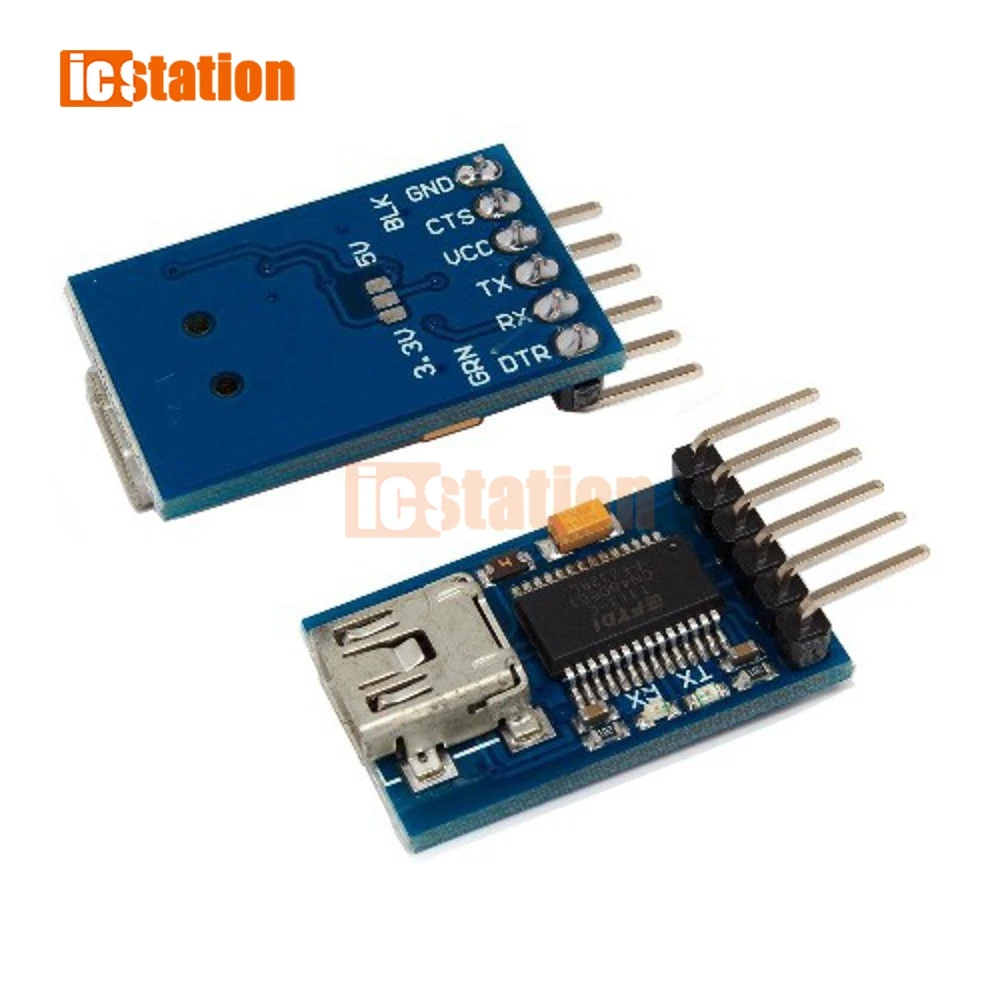 FT232RL USB to Serial Adapter Module Mini USB TO TTL Serial Adapter Module 3.3V 5.5V For Arduino Pro Mini
FT232RL USB to Serial Adapter Module Mini USB TO TTL Serial Adapter Module 3.3V 5.5V For Arduino Pro Mini