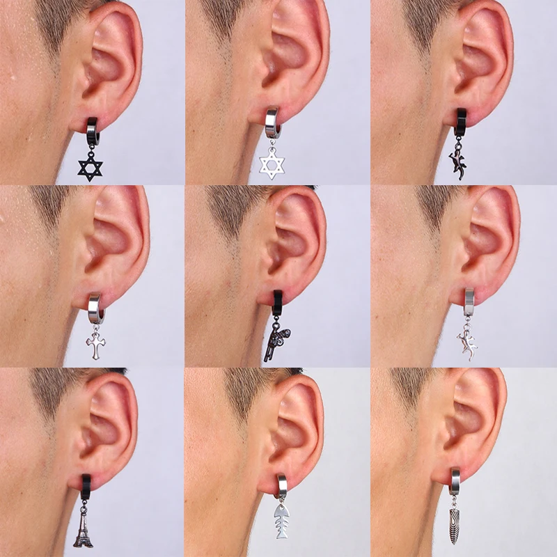 Punk Stainless Titanium Steel Stud Earrings For Men and Women Gothic Street Hip Hop Ear Jewelry
Punk Stainless Titanium Steel Stud Earrings For Men and Women Gothic Street Hip Hop Ear Jewelry