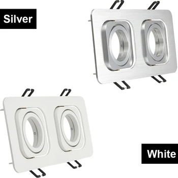 Double Head Adjustable Square Downlight Fitting Recessed Ceiling Spot Light Socket Frame Fixture GU10 LED Bulb Replaceable
Double Head Adjustable Square Downlight Fitting Recessed Ceiling Spot Light Socket Frame Fixture GU10 LED Bulb Replaceable
