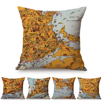 Yellow Vintage Map Nineteenth Century Americas New World View Painting Art Throw Pillow Case Linen Sofa Decorative Cushion Cover 
Yellow Vintage Map Nineteenth Century Americas New World View Painting Art Throw Pillow Case Linen Sofa Decorative Cushion Cover