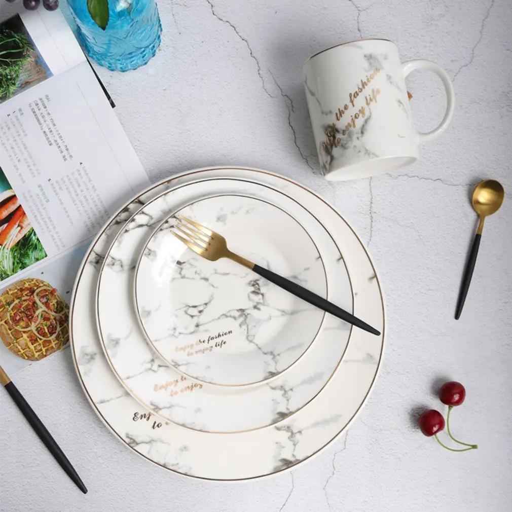 Creative Design European Style Marble Pattern Ceramic Tableware Plate Dish Kitchen Dinnerware Dinner Plate
Creative Design European Style Marble Pattern Ceramic Tableware Plate Dish Kitchen Dinnerware Dinner Plate