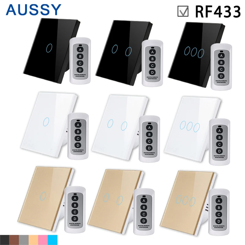 RF touch switch wireless remote control effective distance 20M tempered glass panel EU standard 1/2/3gang Home Wall light switch
RF touch switch wireless remote control effective distance 20M tempered glass panel EU standard 1/2/3gang Home Wall light switch