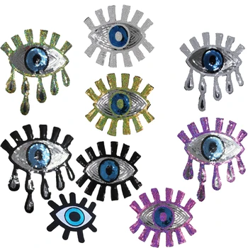 Water Drops Crying Sequin Eye Eyeball Tears Evil Eye Iron on Patch Clothes Stickers Affixed Embroidered Applique Coat Patches
Water Drops Crying Sequin Eye Eyeball Tears Evil Eye Iron on Patch Clothes Stickers Affixed Embroidered Applique Coat Patches