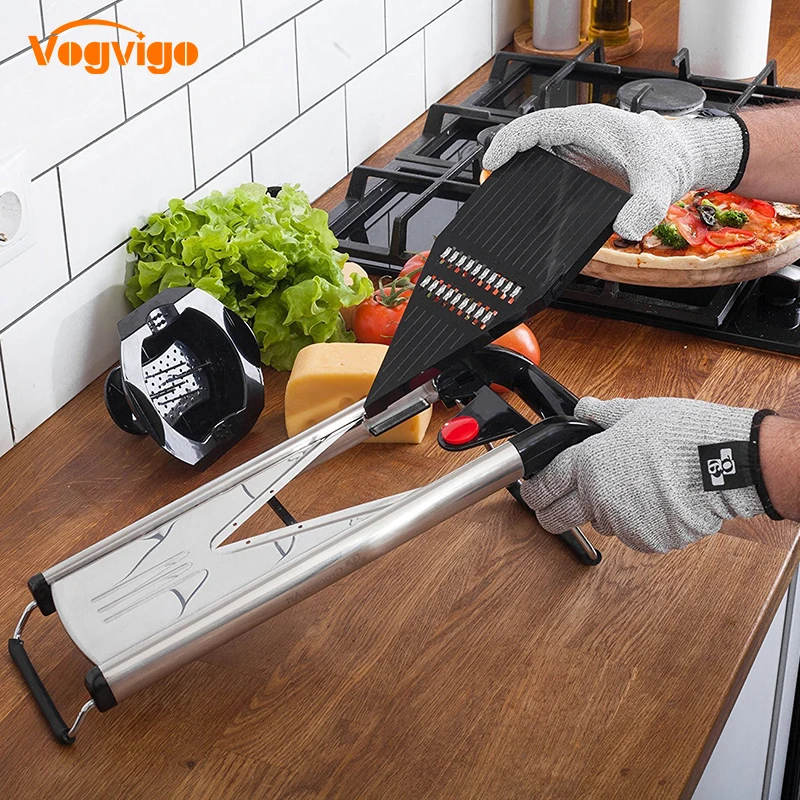 VOGVIGO Professional Multifunctional V-Slicer Mandoline Slicer Food Chopper Fruit & Vegetable Cutter with 5 Blades kitchen Tool
VOGVIGO Professional Multifunctional V-Slicer Mandoline Slicer Food Chopper Fruit & Vegetable Cutter with 5 Blades kitchen Tool
