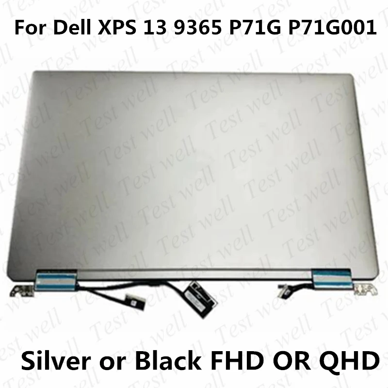 

Original 13.3" For Dell XPS 13 9365 P71G P71G001 LCD Touch Screen Display FHD QHD+ Touch Digitizer Full Assembly With Hings