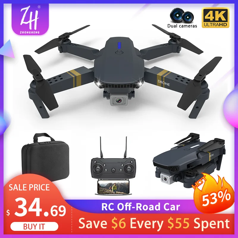 ZH89 RC Drone 4K HD WiFi FPV Video Mini Drone Wide Angle Dual Camera Professional Foldable Quadcopter Height Hold Mode RC Dron
ZH89 RC Drone 4K HD WiFi FPV Video Mini Drone Wide Angle Dual Camera Professional Foldable Quadcopter Height Hold Mode RC Dron