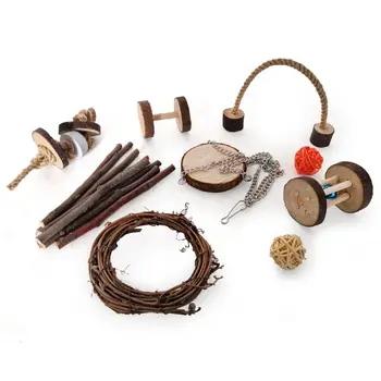 9 Pcs Pet Rat Rabbit Bird Swing Hanging Parrot Stand Board Toys Chewing String Spiral Rope Perch Cage Decoration Birds 
9 Pcs Pet Rat Rabbit Bird Swing Hanging Parrot Stand Board Toys Chewing String Spiral Rope Perch Cage Decoration Birds