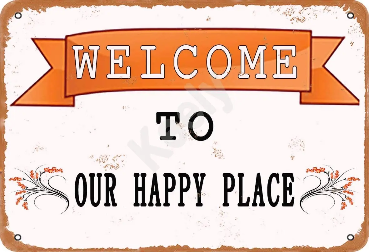 Keely Welcome to Our Happy Place Metal Vintage Tin Sign Wall Decoration 12x8 inches for Cafe Coffee Bars Restaurants Pubs Man
Keely Welcome to Our Happy Place Metal Vintage Tin Sign Wall Decoration 12x8 inches for Cafe Coffee Bars Restaurants Pubs Man