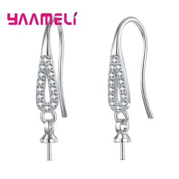 925 Sterling Silver with AAA Zircon Jewelry Findings Hook Earwires for DIY Earring Making Accessories Components
925 Sterling Silver with AAA Zircon Jewelry Findings Hook Earwires for DIY Earring Making Accessories Components