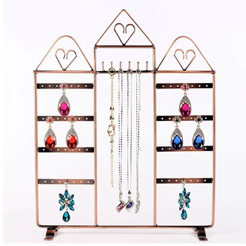 Antique Metal Jewelry Stand Home Domestic Earring Display Holder Tray 
Antique Metal Jewelry Stand Home Domestic Earring Display Holder Tray