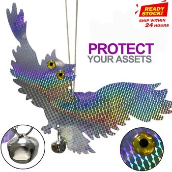 New Laser Reflective Fake Owl Hanging Reflective Owl Scare Birds Pigeons Woodpecker Repellent Birds For Orchard Garden Farmland 
New Laser Reflective Fake Owl Hanging Reflective Owl Scare Birds Pigeons Woodpecker Repellent Birds For Orchard Garden Farmland