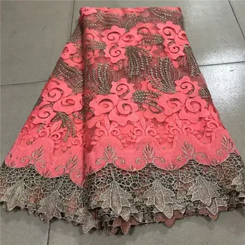High Quality African Lace Fabric 2020 Latest African Guipure cord Lace fabrics with stones Peach Nigerian Net tulle Lace Fabric
High Quality African Lace Fabric 2020 Latest African Guipure cord Lace fabrics with stones Peach Nigerian Net tulle Lace Fabric
