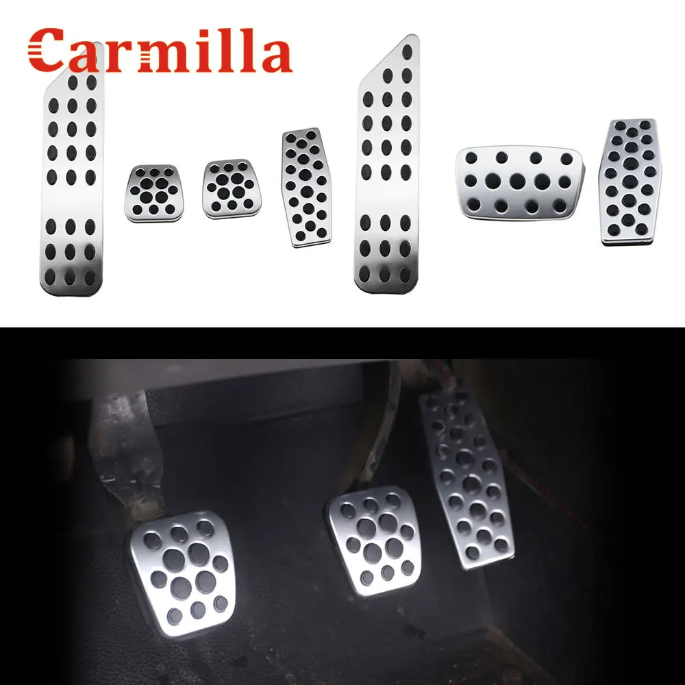 Carmilla Нержавеющая сталь ручной дроссель сцепления тормоз ножная педаль чехол для