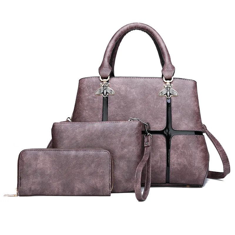 New Style WOMEN'S Bag Oil Wax Leather Retro Joint Three-piece Set Different Size Bags Hand Single-shoulder Bag for Women
New Style WOMEN'S Bag Oil Wax Leather Retro Joint Three-piece Set Different Size Bags Hand Single-shoulder Bag for Women