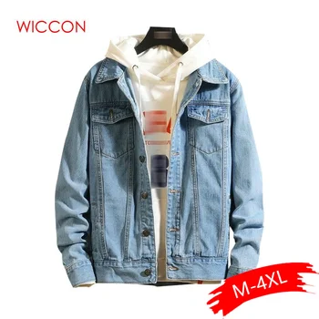 Cotton Solid Denim Jacket Mens 2020 Spring Autumn Casual Slim Fit Bomber Jackets Men Jean Jacket Mens Outwear Male Cowboy
Cotton Solid Denim Jacket Mens 2020 Spring Autumn Casual Slim Fit Bomber Jackets Men Jean Jacket Mens Outwear Male Cowboy