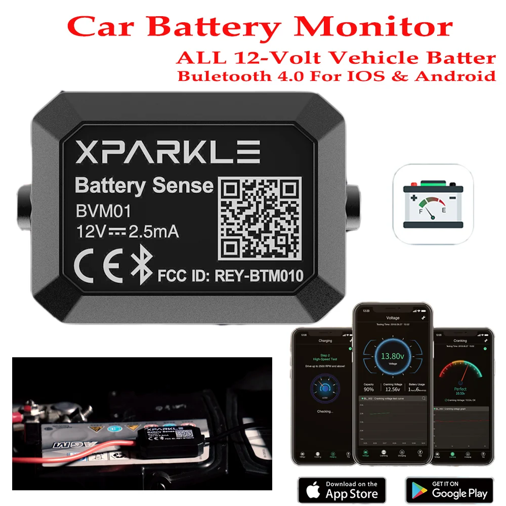 Bosscomm Car Battery Sense BVM01 Vehicle 12 Volt Battery Health Monitor Tester With Bluetooth 4.0 APP Display For Car Parts
Bosscomm Car Battery Sense BVM01 Vehicle 12 Volt Battery Health Monitor Tester With Bluetooth 4.0 APP Display For Car Parts