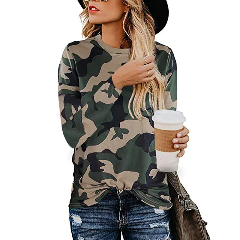 New Autumn Long Sleeve O-Neck Femme Sweatshirts Camo Print Casual Loose Tops Sweatshirt 2XL Plus Size Women Clothing Sweatshirt
New Autumn Long Sleeve O-Neck Femme Sweatshirts Camo Print Casual Loose Tops Sweatshirt 2XL Plus Size Women Clothing Sweatshirt