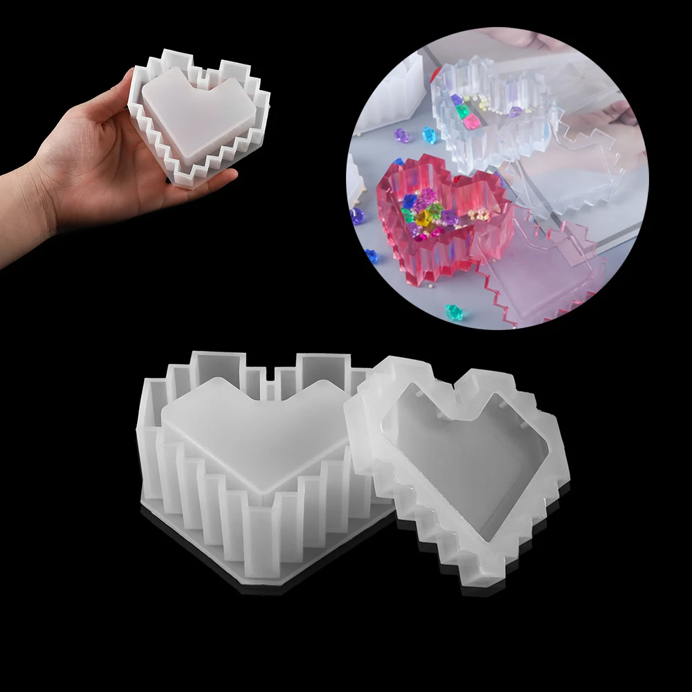 Love Heart Storage Box Epoxy Resin Molds Heart Shape Silicone Mold For DIY Jewelry Making Supplies Trinkets Candy Storage Boxes 
Love Heart Storage Box Epoxy Resin Molds Heart Shape Silicone Mold For DIY Jewelry Making Supplies Trinkets Candy Storage Boxes
