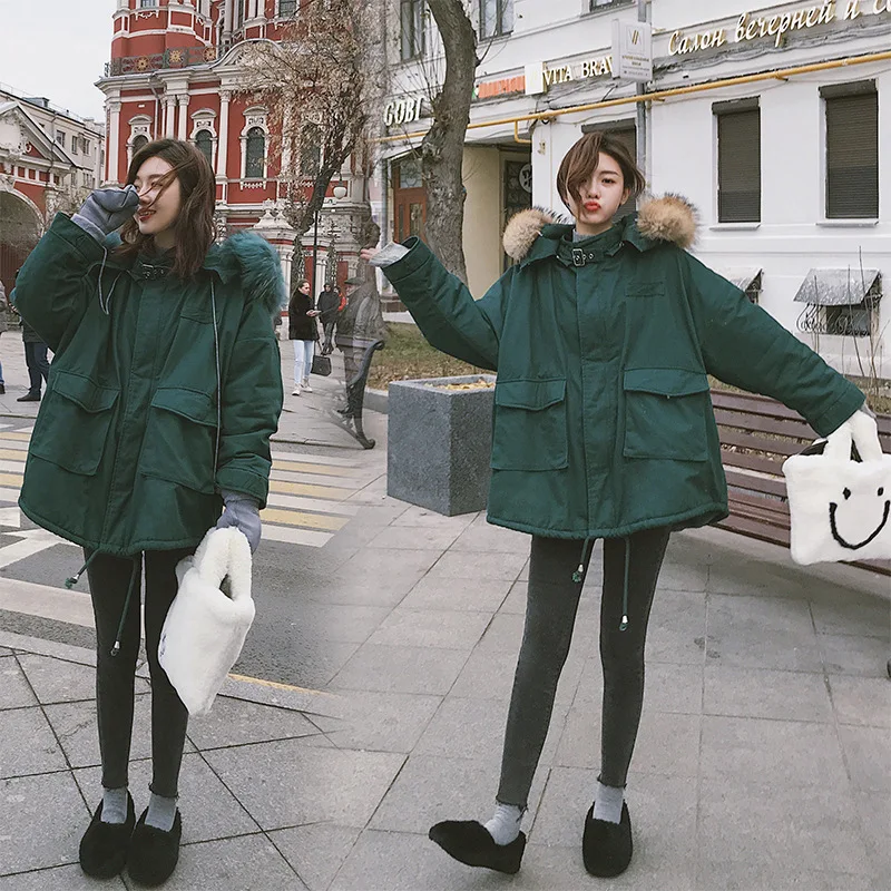 2018 Winter New Style Bunny Wool Lining Large Pocket Cotton-padded Clothes Korean-style Solid Color Hooded Large Fur Collar WOME
2018 Winter New Style Bunny Wool Lining Large Pocket Cotton-padded Clothes Korean-style Solid Color Hooded Large Fur Collar WOME