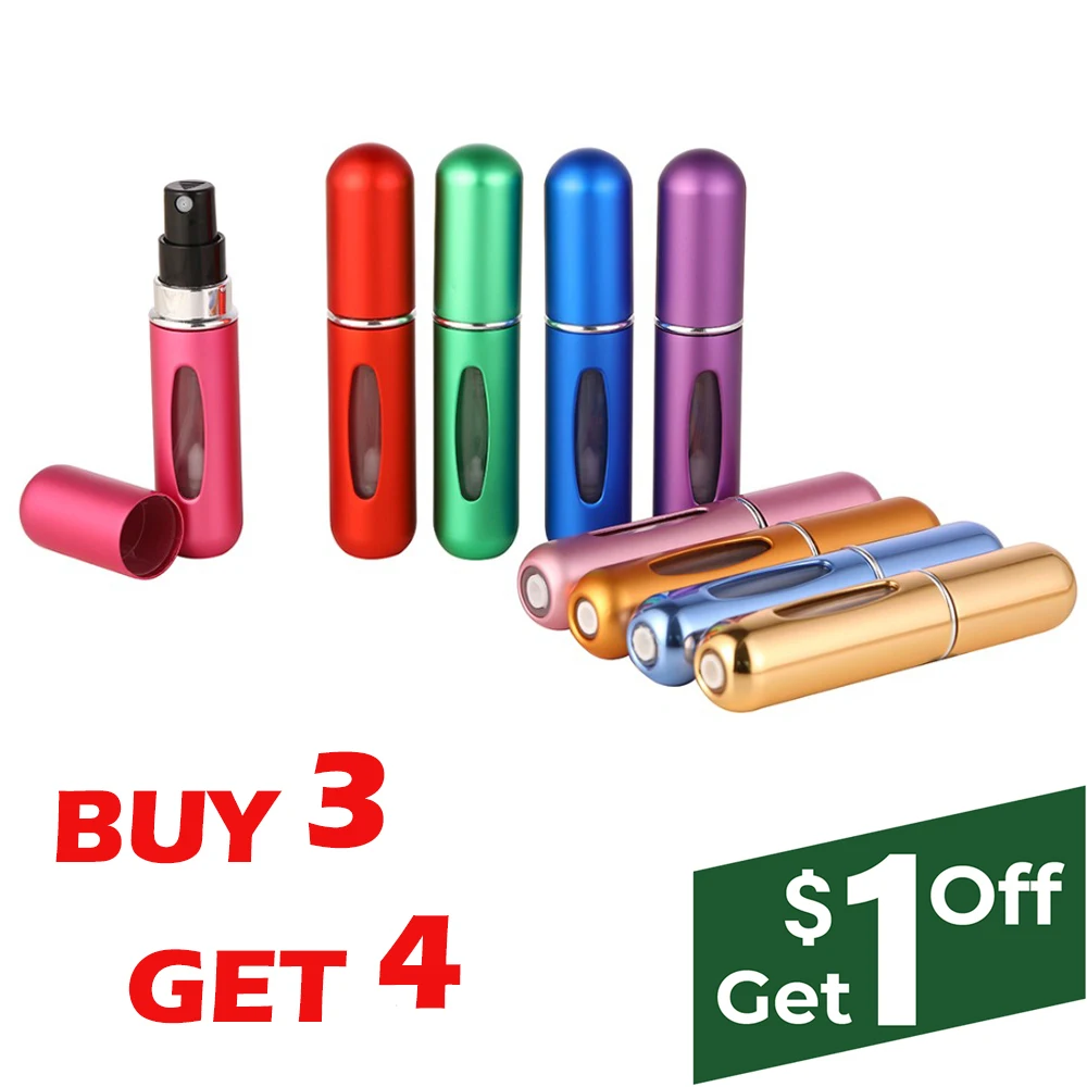 5ml Refillable Mini Perfume Spray Bottle Aluminum Spray Atomizer Portable Travel Cosmetic Container Perfume Bottle
5ml Refillable Mini Perfume Spray Bottle Aluminum Spray Atomizer Portable Travel Cosmetic Container Perfume Bottle