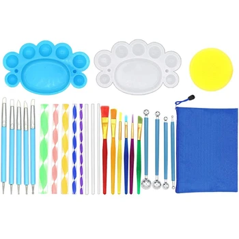Mandala Dotting Tools, Painting Tool Kits Brushes Paint Tray for Painting Rocks Coloring Drawing and Art Supplies
Mandala Dotting Tools, Painting Tool Kits Brushes Paint Tray for Painting Rocks Coloring Drawing and Art Supplies