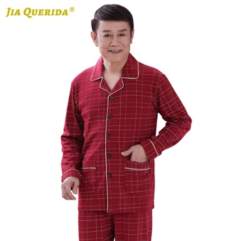 Plaid Printing Red Pajamas for Men Xxxxl Father' Sleepwear Turn Down Collar Homesuit Homeclothes Fashion Style Casual Style
Plaid Printing Red Pajamas for Men Xxxxl Father' Sleepwear Turn Down Collar Homesuit Homeclothes Fashion Style Casual Style