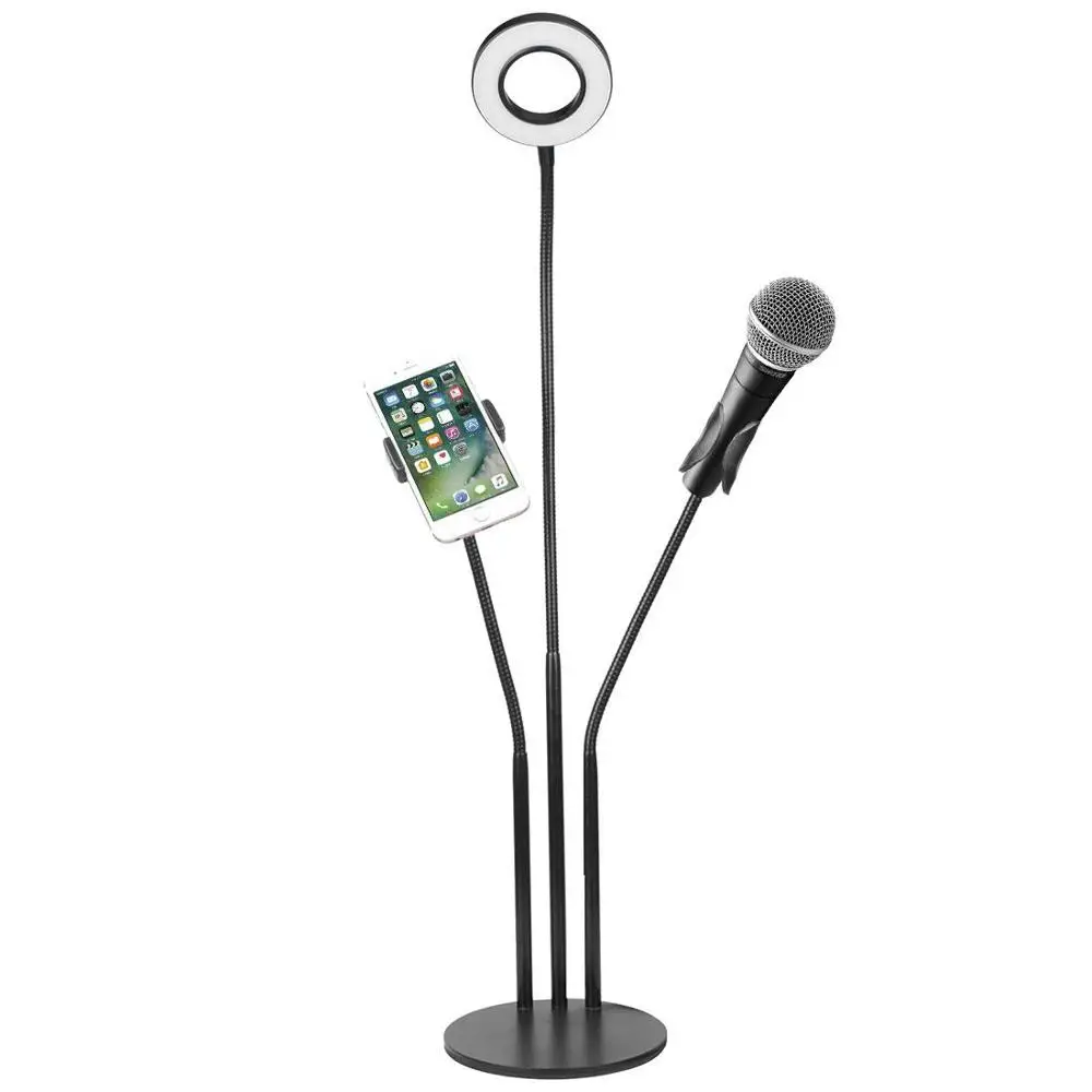 Fill light phone Stand Holder Mic Mount Kit Angle Adjustment for iphone MV Studio Recording Singing Live chat for xiaomi Samsung
Fill light phone Stand Holder Mic Mount Kit Angle Adjustment for iphone MV Studio Recording Singing Live chat for xiaomi Samsung