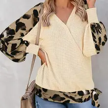 80% New Arrival!!!Women Fashion V Neck Leopard Patchwork Long Puff Sleeve Blouse Knitwear Pullover
80% New Arrival!!!Women Fashion V Neck Leopard Patchwork Long Puff Sleeve Blouse Knitwear Pullover