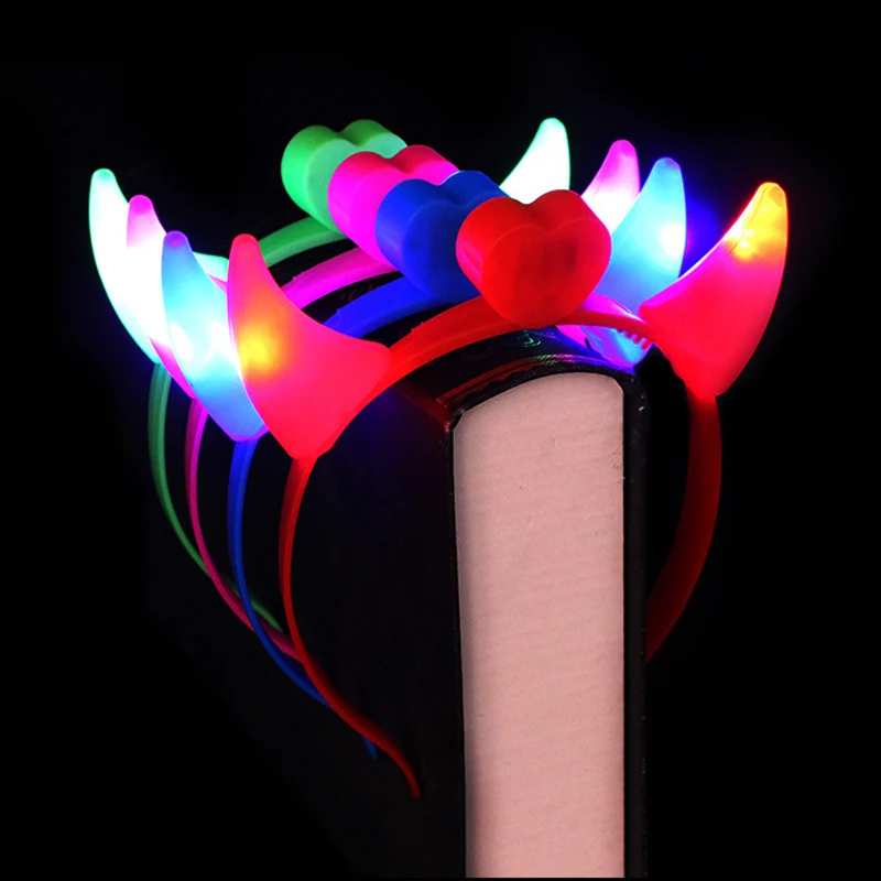 20pcs Colorful Led Headband Glowing Hairband Light Up Toys Head flash Headband Wear Wedding Concert Bar Party Supplies (8)