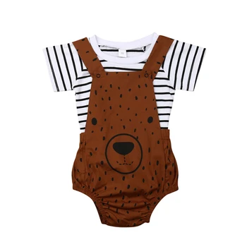 2019 Summer New Toddler Kids Baby Boy Girl Stripe T-shirt Bear Bib Pant Overalls Outfits Sunsuit
2019 Summer New Toddler Kids Baby Boy Girl Stripe T-shirt Bear Bib Pant Overalls Outfits Sunsuit