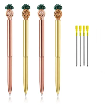 Pineapple Pens Ballpoint Pens with Green Leaf,Bling Metal Pens with 4 Black Ink Refills(4PCS)
Pineapple Pens Ballpoint Pens with Green Leaf,Bling Metal Pens with 4 Black Ink Refills(4PCS)