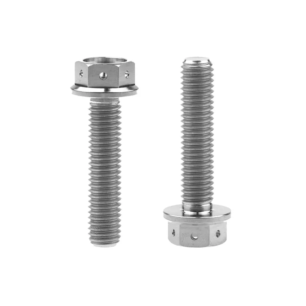 Xingxi Titanium Screw M8X35mm Flange Head Screw Head with Holes GR5 Material for Motorcycle
Xingxi Titanium Screw M8X35mm Flange Head Screw Head with Holes GR5 Material for Motorcycle