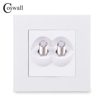 COSWALL Simple Style PC Panel Wall Socket 2 Gang Satellite Outlet Black White Gold Grey E20 Series 
COSWALL Simple Style PC Panel Wall Socket 2 Gang Satellite Outlet Black White Gold Grey E20 Series