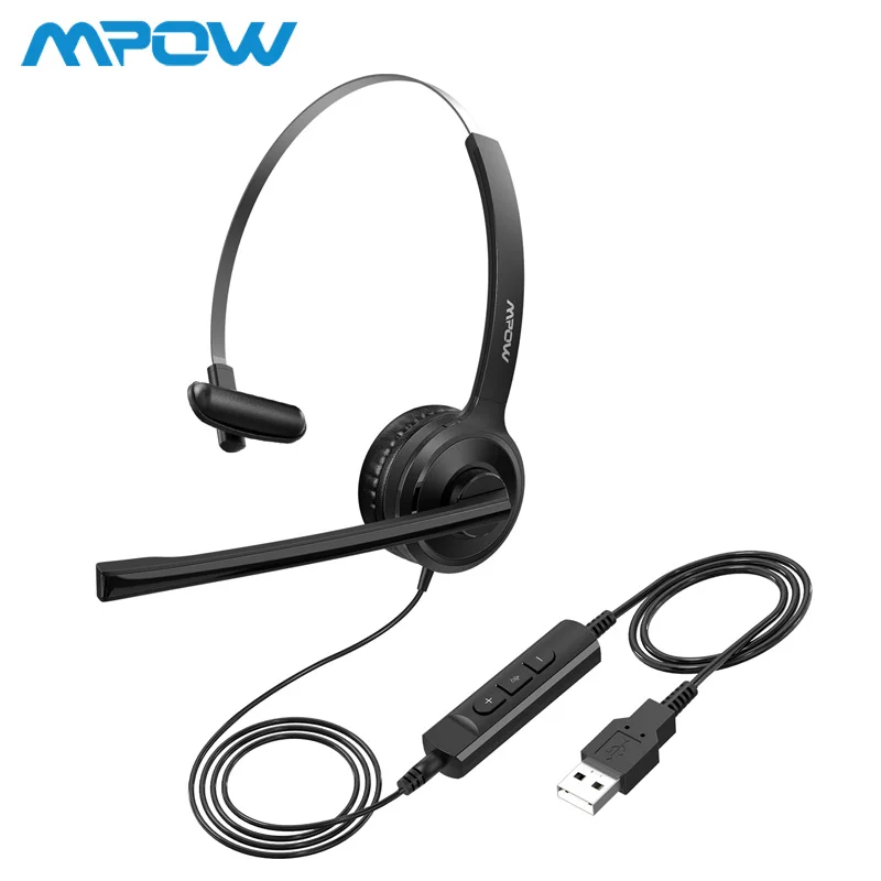 Mpow BH323 Wired Stereo Computer Headset with Noise Cancelling Mic 3.5mm/USB Plug Flexible Rotation For Call Center PC Laptop
Mpow BH323 Wired Stereo Computer Headset with Noise Cancelling Mic 3.5mm/USB Plug Flexible Rotation For Call Center PC Laptop