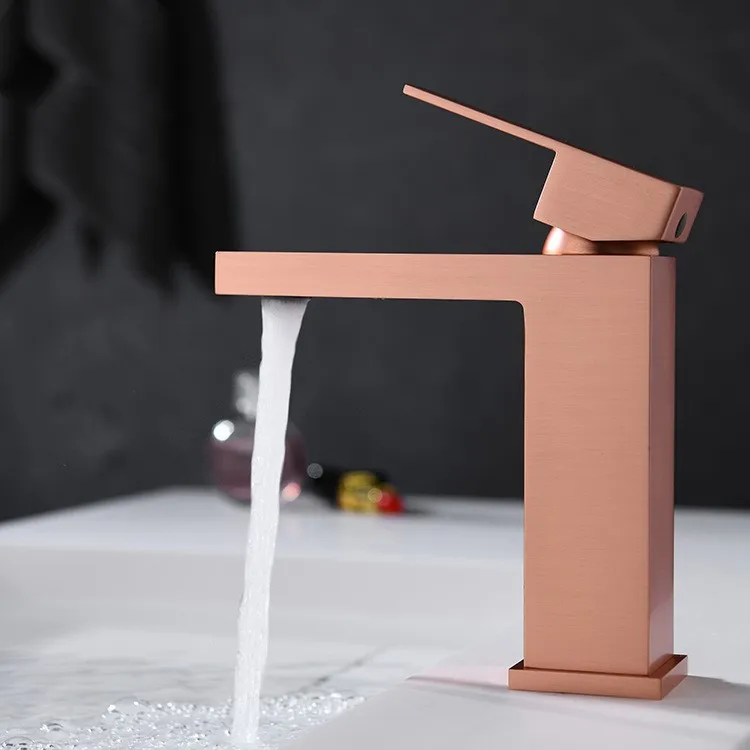 Brushed Rose gold Brass Bathroom sink faucet Single hole Single handle Copper Basin mixer faucet Top Quality Luxury bath Tap
Brushed Rose gold Brass Bathroom sink faucet Single hole Single handle Copper Basin mixer faucet Top Quality Luxury bath Tap